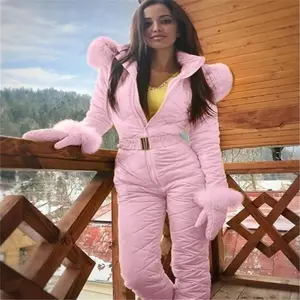 2026 Hot Selling New Fashionable Outdoor Zipper Ski Suit, Women's Jumpsuit, Thickened Sports and Casual Ski Wear, Stylish Outdoor Zipper Ski Suit, Women's Jumpsuit