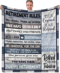 Retirement Gifts for Men 2025, Retirement Blanket, Retirement Gift, Best Men Retirement Gifts Ideas, Funny Retired Gifts for Dad, Doctors, Farewell Gifts for Coworker Throw Blanket 60"x 50"