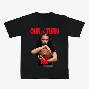 Azzi Fudd Our Turn Basketball Comfort Colors Graphic T-Shirt 2-Sided Print Men's Tops Women Fans Streetwear Game Day Tee
