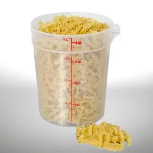 Cambro 4 Qt. Translucent Round Polypropylene Food Storage Container BPA Free with Lid in Opaque Kitchen Utensils foodstorage freezersafe containers food cover microwave-safe preserving containers