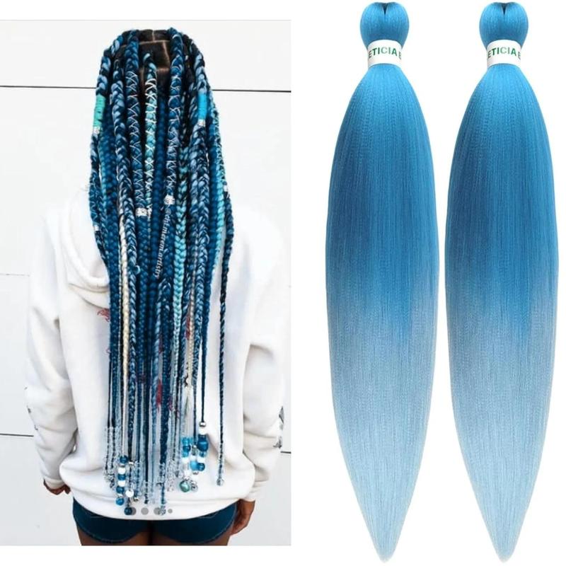 Tinsel Fashion Braiding Hair Pre stretched Magenta Pink Braiding Hair for Glitter Braids Festival Braids