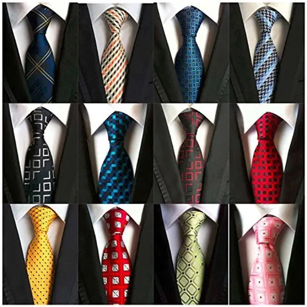 WeiShang Classic Polyester Men's Knitted Jacquard Ties, 12pcs for Social Events, Social Event