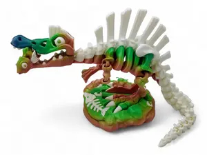 Spinosaurus Dinosaur With Stand And Fish - Collectible Figurine Unique Home Decor