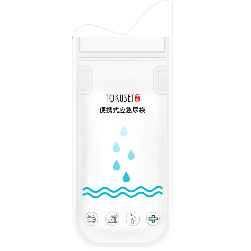 Women's Car-Mounted Portable Emergency Urinal Bag - 31x13cm Absorbent Pad, Twist Tie Closure, Wide Opening, Leakproof Seal, Compact Flat Packaging, Automotive Escape Tool, Essential for Road Trips, Boating