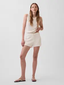 Gap Women's 100% Cotton Crochet Easy Shorts