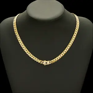 YC 14K Cuban  new anti-rust technology  Necklace Waterproof Fade-Proof Hypoallergenic 6-14mm,16-30inch Timeless Shine for Every Look  gift.