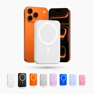 5000mAh Magnetic Wireless Power Bank, Portable Mini Charger for 12–17 Series Smartphones & Qi Devices, Up to 15W Wireless Charging, USB-C Battery Pack for Travel, Daily Use & Father’s Day Gift