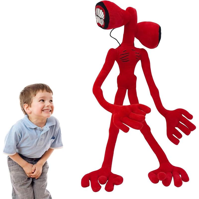 Siren Head Plush Toys Limbs Movable Double-Head Monster Cartoon Cat and Dog Doll, Plush Toys for Halloween and Christmas Party Birthday Gift