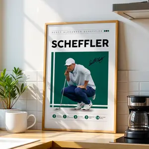 Scottie Scheffler Poster, Golf Print, PGA TOUR Gifts, Sports Poster, Golf Poster, Golf Wall Art 16