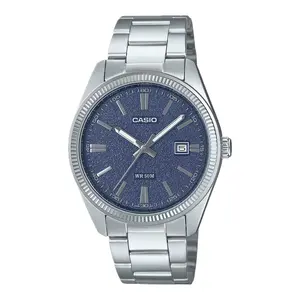 Casio Men’s Matte Blue Dial Two-Tone Stainless Steel Bracelet Watch - MTP-1302DA-2A1VDF