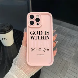 Trending Phone Case for iPhone 17 Pro Max 16 E 15 Plus 14 13 12 11 XS XR God is Within Her Scratch-Resistant Shockproof Soft Silicone Cover