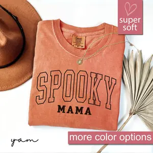 Comfort Colors Spooky Mama Shirt Mom Halloween Shirt Halloween Mama Shirt Retro Halloween Shirt Spooky Season Mom Shirt
