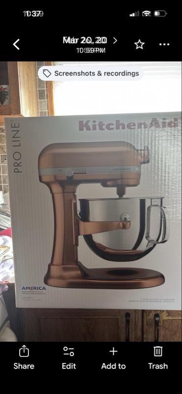 KitchenAid Copper Limited Edition Pro Line 7 Qt Bowl Lift Stand Mixer with Attachments Rare Limited Pro Line Edition