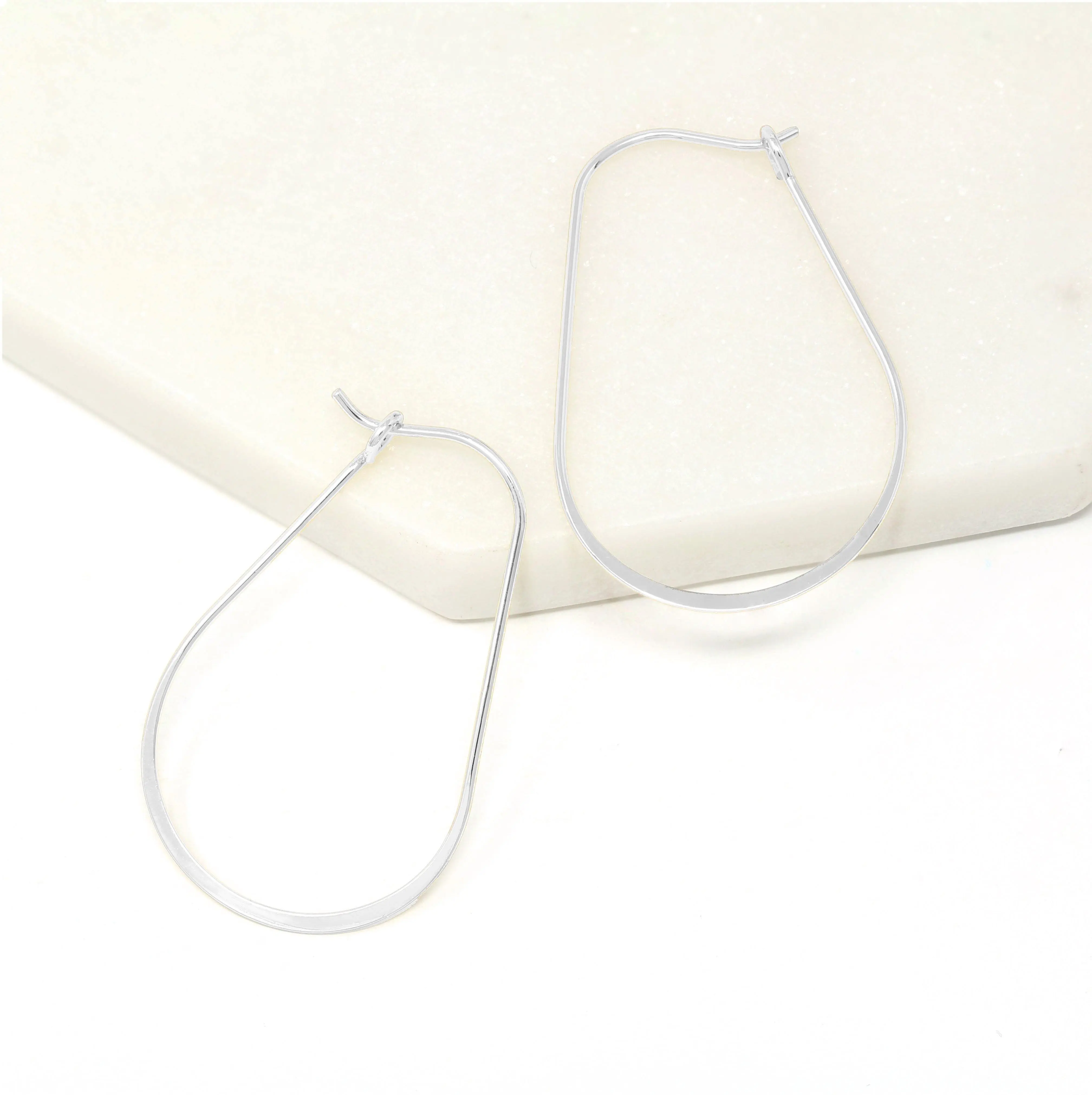 Small Teardrop Lightweight Hoop Earrings
