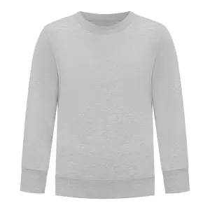 EVERYDAY KIDS Girls’ Fleece Heather Gray Crewneck Sweatshirt. Soft and Breathable