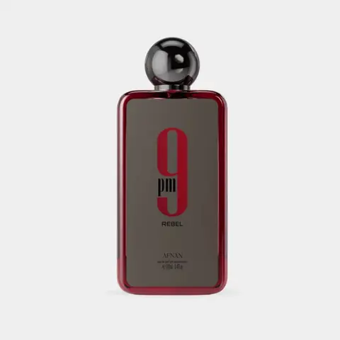 Afnan 9 PM Rebel Eau de Parfum (EDP) Spray - Single Bottle, Latest Launch 3.4 oz Unisex Woody Amber Fragrance for Beauty & Personal Care