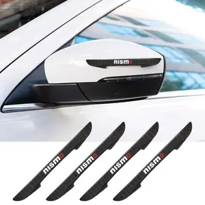 4pcs Car Side Bumper Sticker Decal, Door Edge Protector Decoration, Fits Nissan Nismo Note Aura 400z X-Trail Patrol