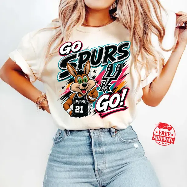 [Sale up to 50%] [Free Ship] Go Spurs Go T-Shirt, San Antonio Spurs Shirt, Basketball Fan Shirt, Basketball Game Day Graphic graphic tees