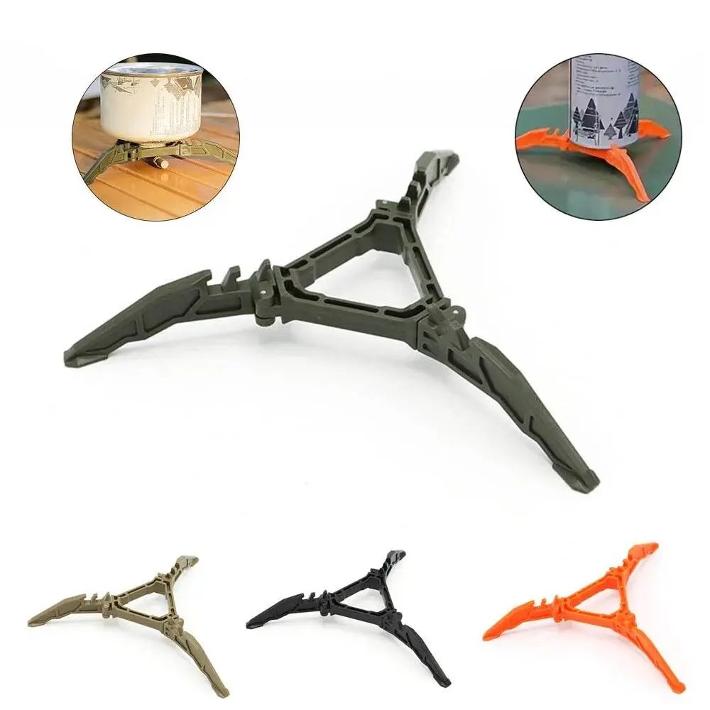 Foldable Gas Tank Bracket Fuel Can Stabilizer Anti Dumping Tripod Stand for Outdoor Camping Hiking Cooking Cookware Accessories