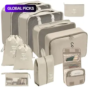 Travel Toiletries Storage Bag Set, 7pcs/10pcs Portable Zipper Clothes Storage Pouches, Compact Travel Toiletries Organizer for Cosmetics, Home and Suitcase Accessories, Travel Organization Pouch Set #GLOBAL PICKS