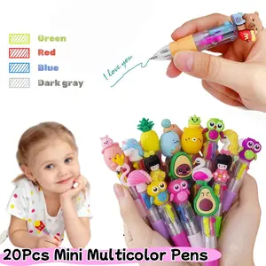 20 Pack Teacher Reward Pens, 4-Color Mini Pen for Classroom Prizes, Multicolor Ballpoint Pens for Birthdays and Parties, Student Incentives Bulk Gifts Prizes for Kid (Assorted Style) TikTokShopBlackFriday Christmas Stock Up Gift