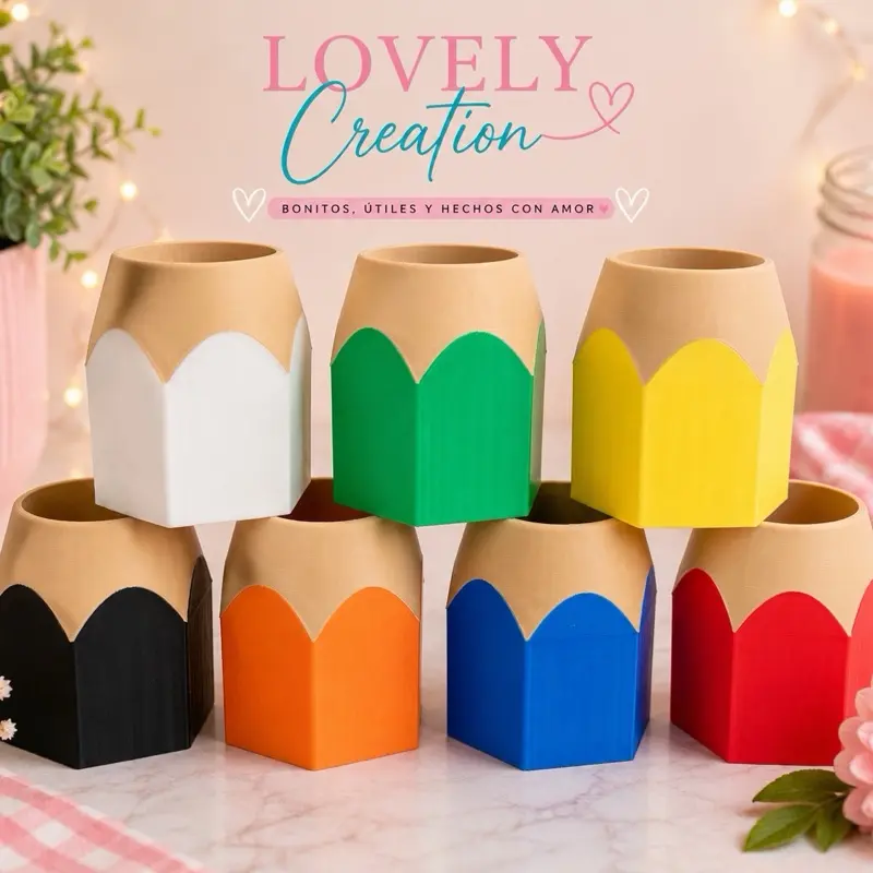 3D-Printed Pencil Holder | Giant Pencil Design