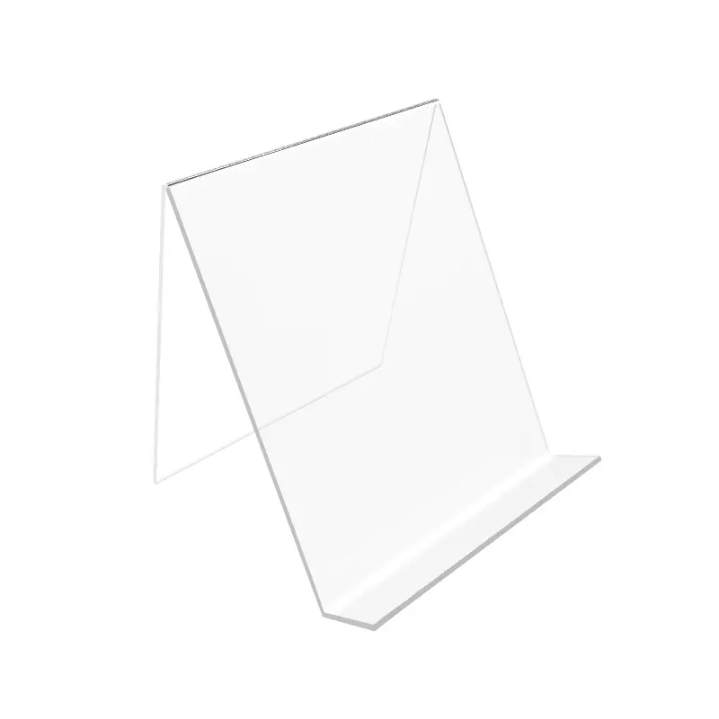 FixtureDisplays® Plaxiglass Acrylic Easel Holder With Lip - 8" 100833
