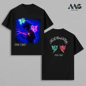 Omar Courtz Por Si Manana No Estoy Fairy Tee Neon Glow Skull Elf Shirt - Ousi Reggaeton Latin Trap Music Merch Oversized Black T-Shirt Graphic Concert Outfit Apparel Streetwear Cotton Unisex Festival Tee 2026 Tour