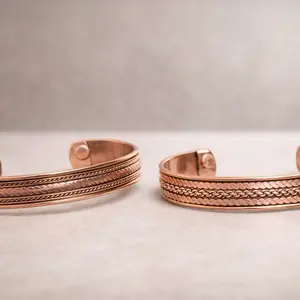 Pure Copper Magnetic Therapy Arthritis Bracelets (2pack) High Power Magnets.