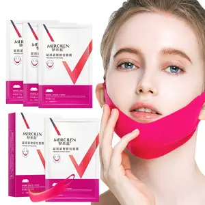 Mercilen Firming Lifting Mask 2 Boxes, Dual Lifting Ear-Hook V-Face Mask, Tighten Skin, Boost Elasticity, Deep Hydration, Daily Facial Care