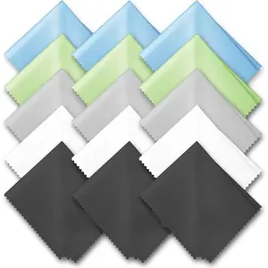 15 Pack Glasses Cleaning Cloths - Glasses & Eyeglass Cleaner Wipes|Lens Cleaning Wipes for Mobile Phones, Watches, Screens and All Delicate Surfaces(7 "x 6")