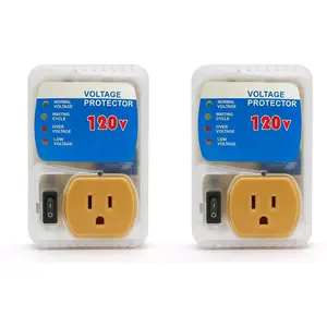 [ETL Listed]   Surge Protector for  Appliance, Protector Suit for Refrigerators and Freezers,  Brownout Outlet 120V 15A,1800Watts(2 Pack)