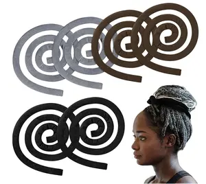2 Pcs Spiral Loc Dread Bands Loc Hair Accessory for Ponytails and Buns in Assorted Colors
