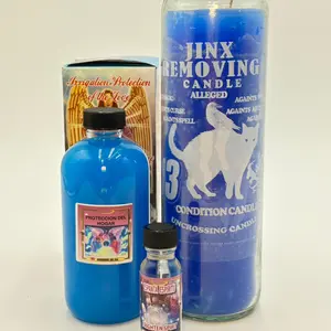 Jinx-Removing Uncrossing House Blessing Candle and Household Cleaning Kit