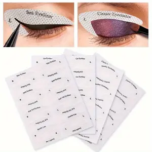 4/8 Pcs Eyeshadow Eyeliner Makeup Templates, Smoky & Neutral Tone, Simple Template for Beginners and Makeup Artists, Ocular Shadow & Liner Templates, Cosmetic