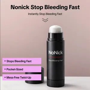 NoNick Instant Shave Cut Fix - Fastest Way to Stop Bleeding in Seconds, Mess-Free Twist-Up Design, Pocket-Sized for Grooming Fixes