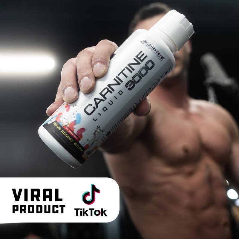 Cutler Nutrition Carnitine Liquid 3000 Blue Sharks Flavor 1-Bottle | Energy Sport Beverage Drink | Refreshing Ready-to-Drink Formula | US Edition