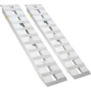 2pcs 72"x15" Aluminum Trailer Ramps Heavy-Duty Loading Ramps with Top Hook Attaching End, Universal Aluminum Trailer for Truck Auto,Tractor,Quad, Lawn Mower, Snow Blower