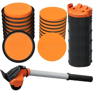 Heavy Duty Furniture Sliders Movers Slider Pads Mover Coasters with Lifter Tool Lift Jack Set for Lifting and Moving Large Appliance and Furniture Over Carpet Hardwood Floors Tile