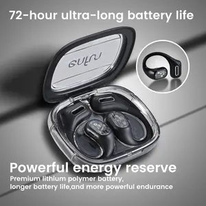 Enfun Wireless Open-ear Earbuds, 72H Playback Type-C Lightening Headphones Waterproof Dustproof Headset Exercise Lightweight Earphones