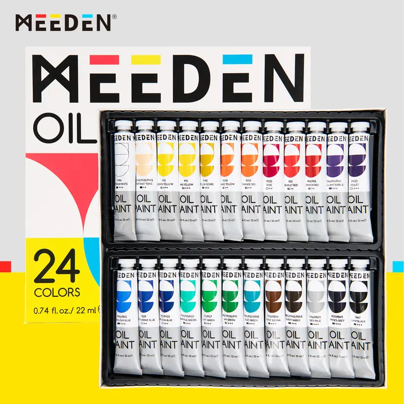 MEEDEN Oil Paint Set, Non-Toxic 24 x 22ml/0.74oz Oil Paints for Canvas Painting,techvibes