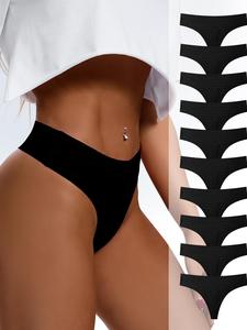 women's nylon solid seamless thong, seamless panties multipack, regular fit casual basic smooth comfy breathable minimalist panty for daily wear, ladies knickers for all seasons, summer wear 2025, underwear, plain panty, soft minimalist panty, womenswear