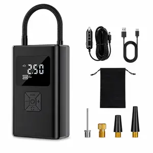 Mini Portable Tire Inflator, Fast Inflation Handheld Pump with Digital Gauge & Overheat Protection, Dual-USB Rechargeable Car Accessory for Home, Travel, Outdoor Camping & Sports Equipment.