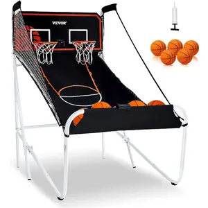VEVOR Basketball Arcade Game Indoor, 2 Player Indoor Basketball Game, Home Dual Pop - A - Shot Sport with Balls, 8 Game Modes, Electronic Scoreboard, and Inflation Pump, for Kids, AdultsVEVOR Super Brand Day