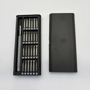 24-In-1 Multi-Functional Precision Screwdriver Set, Stainless Steel, Complete Tool Bit Removal, Compact Carrying Case, Professional Toolkit, Replaceable Screwdriver Bits, Multipurpose Switchable Screwdriver