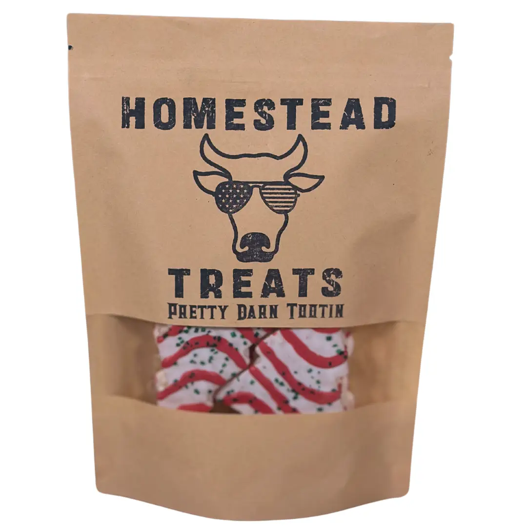Homestead Treats Christmas Tree Cakes Freeze Dried Three pack - Seasonal, Light & Crunchy - Classic Flavors - Perfect for Snacking - Resealable Conta
