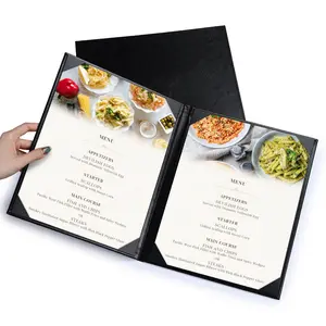 Yescom 8.5x11 PU Leather Menu Covers Set(5) 2-View