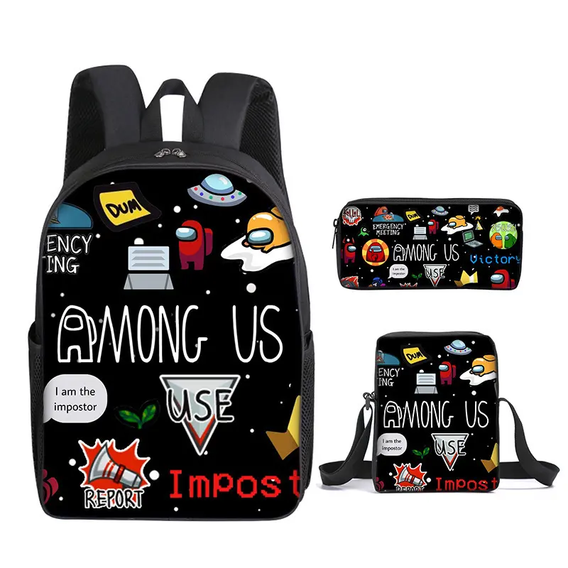 Am0ng us Backpack With Lunch Box Pencil Case 3 In 1 For Boy Girl Teen Schoolbag Lightweight Large Capacity 600D Oxford Cloth Adjustable Straps Comfortable Mesh Back Cushioning backpack goals-D