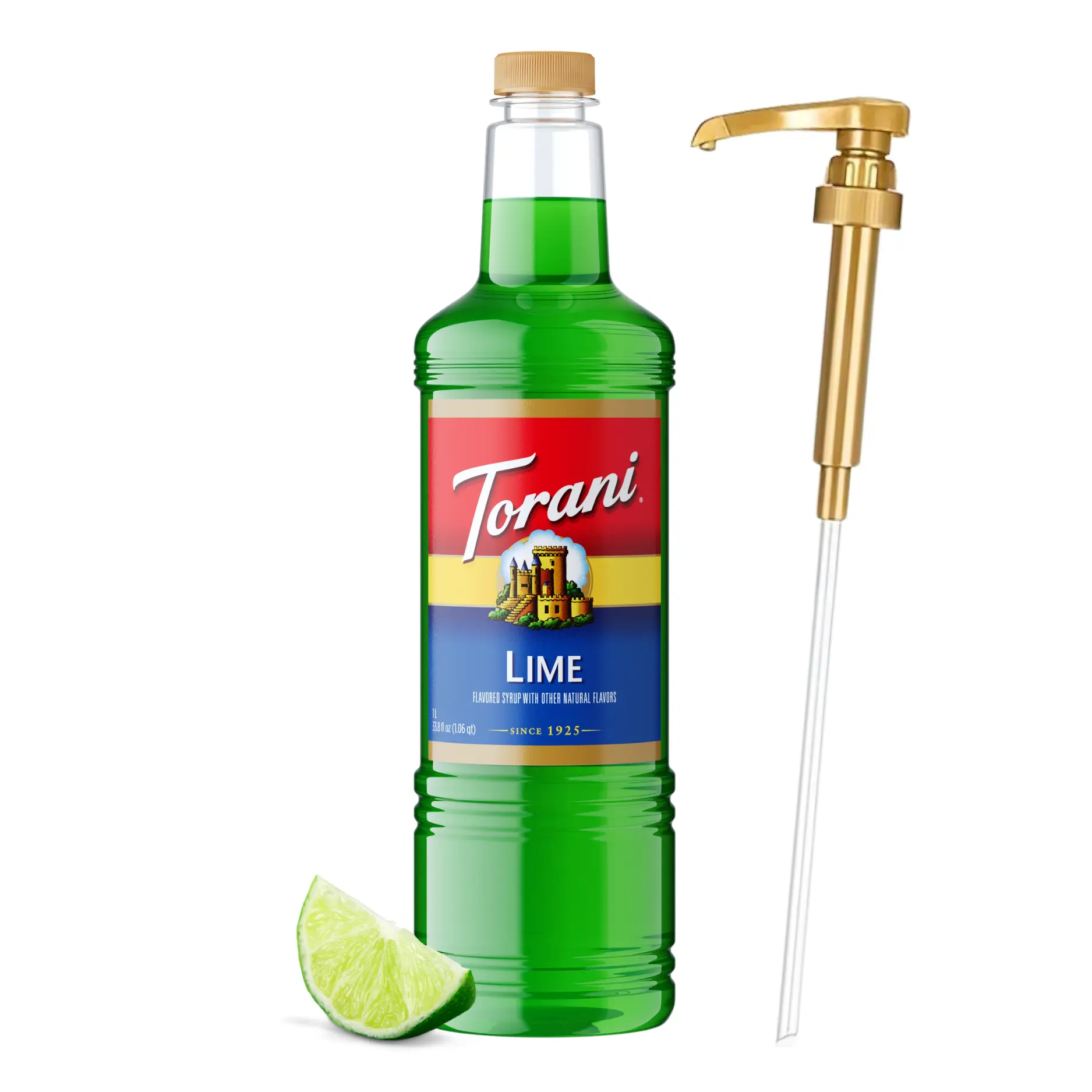 Torani Sweet Lime Syrup, 1L with Pump, Citrus Flavoring for Teas, Sodas Torani Sweet Lime Syrup, 1L with Pump, Citrus Flavoring for Teas, Sodas