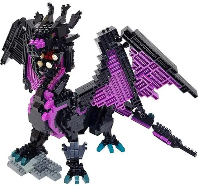 Nanoblock Animal Deluxe Sights to See Series Dragon Building Kit - Brick Blocks Toy, Dragon Shape Collectible Figurine Statue [COLLECTIBLES]